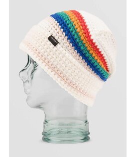 Volcom YAY Crochet Beanie White