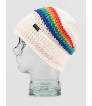 Volcom YAY Crochet Beanie White
