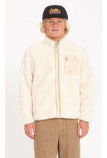 Volcom Volcom Muzzer Fuzzar Zip Sherpa Sweatshirt Dirty White