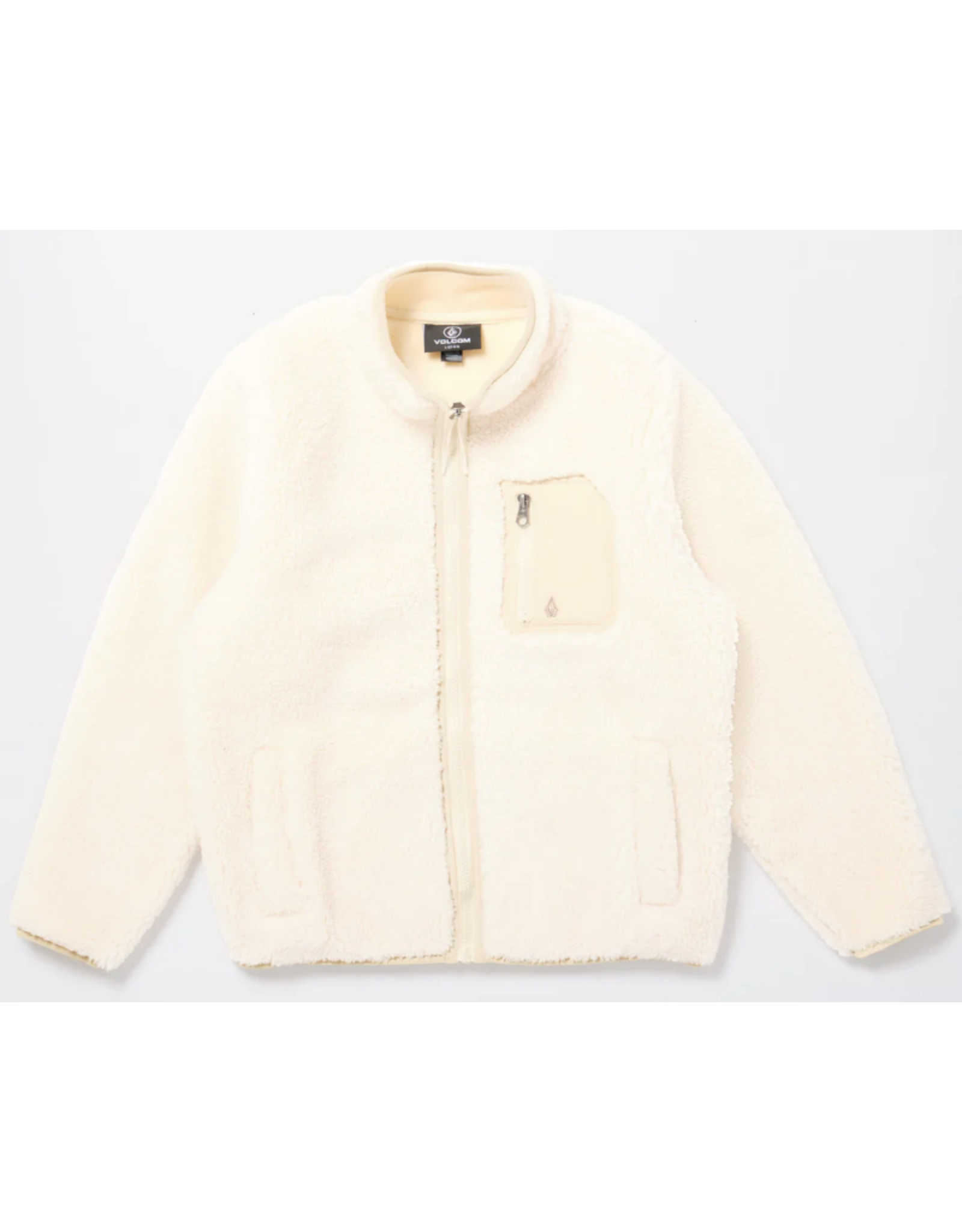 Volcom Volcom Muzzer Fuzzar Zip Sherpa Sweatshirt Dirty White