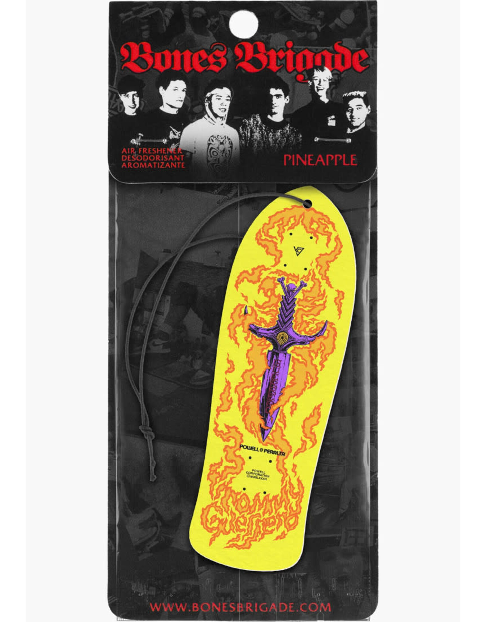 Powell Peralta Skateboard Powell Peralta Bones Brigade Guerrero Series 15 Air Freshener Yellow Pineapple