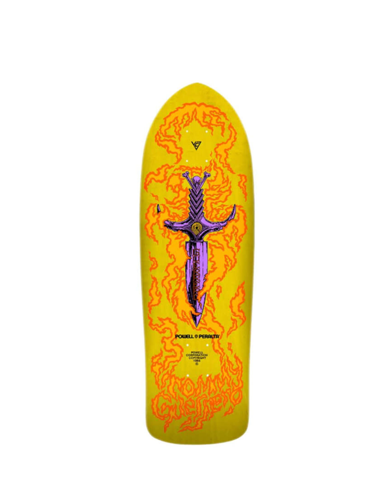 Powell Peralta Skateboard Powell Peralta Bones Brigade 9.75 Guerrero Series 15 Sktbrd Deck Yellow