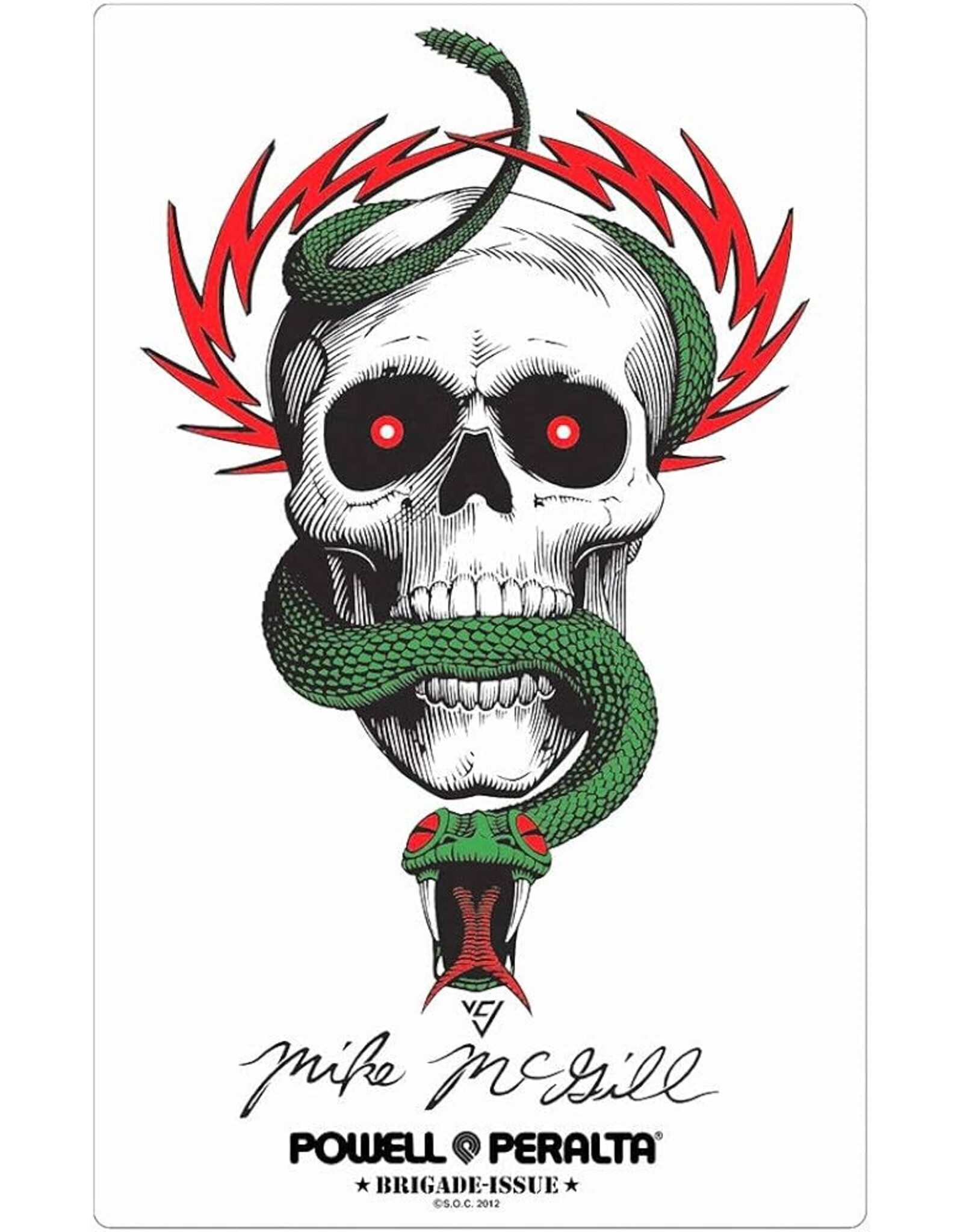 Powell Peralta Skateboard Powell Peralta Bones Mike MCgill Sticker 15 cm