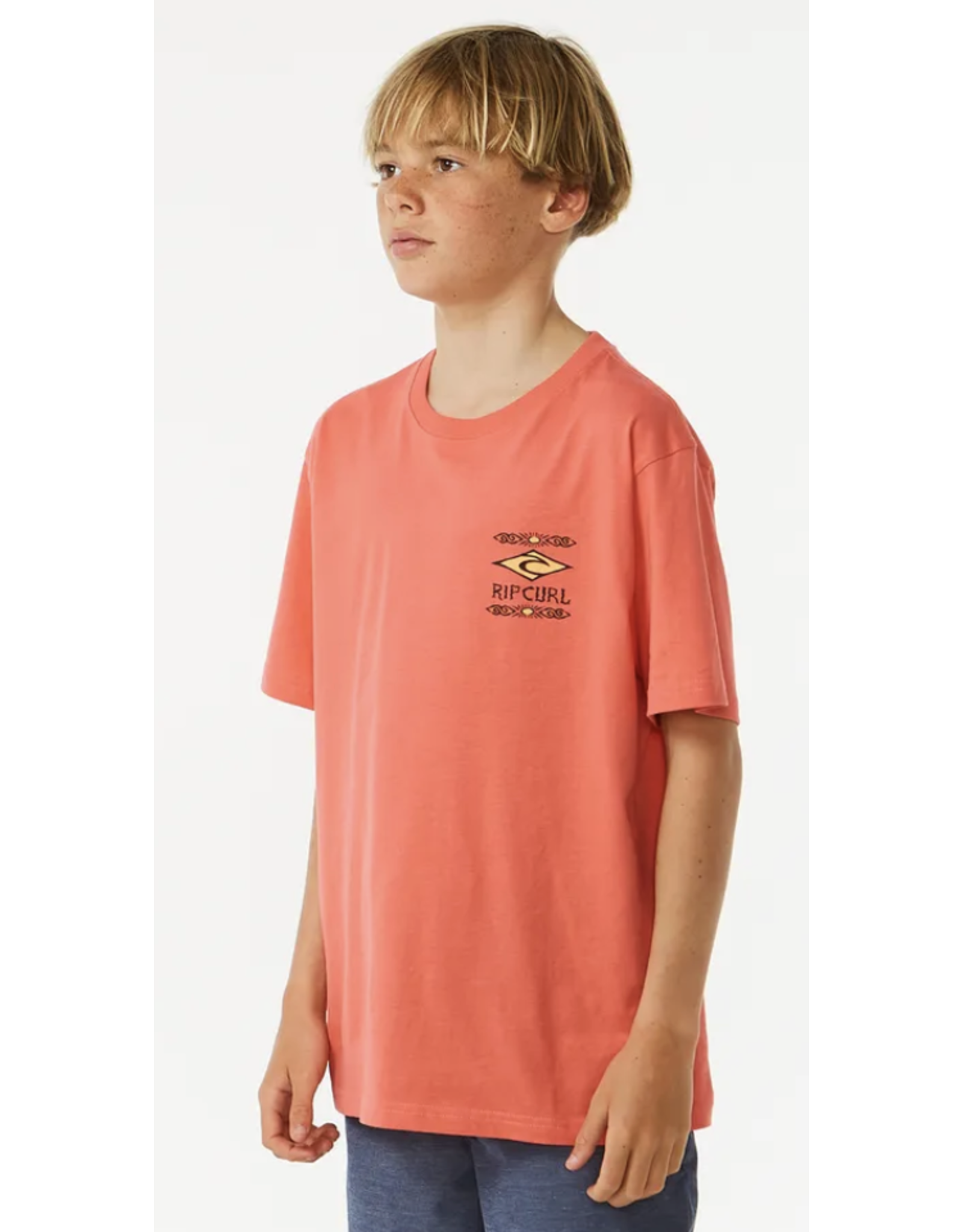 Rip Curl Rip Curl Lost Islands Logo T-shirt Hot Coral