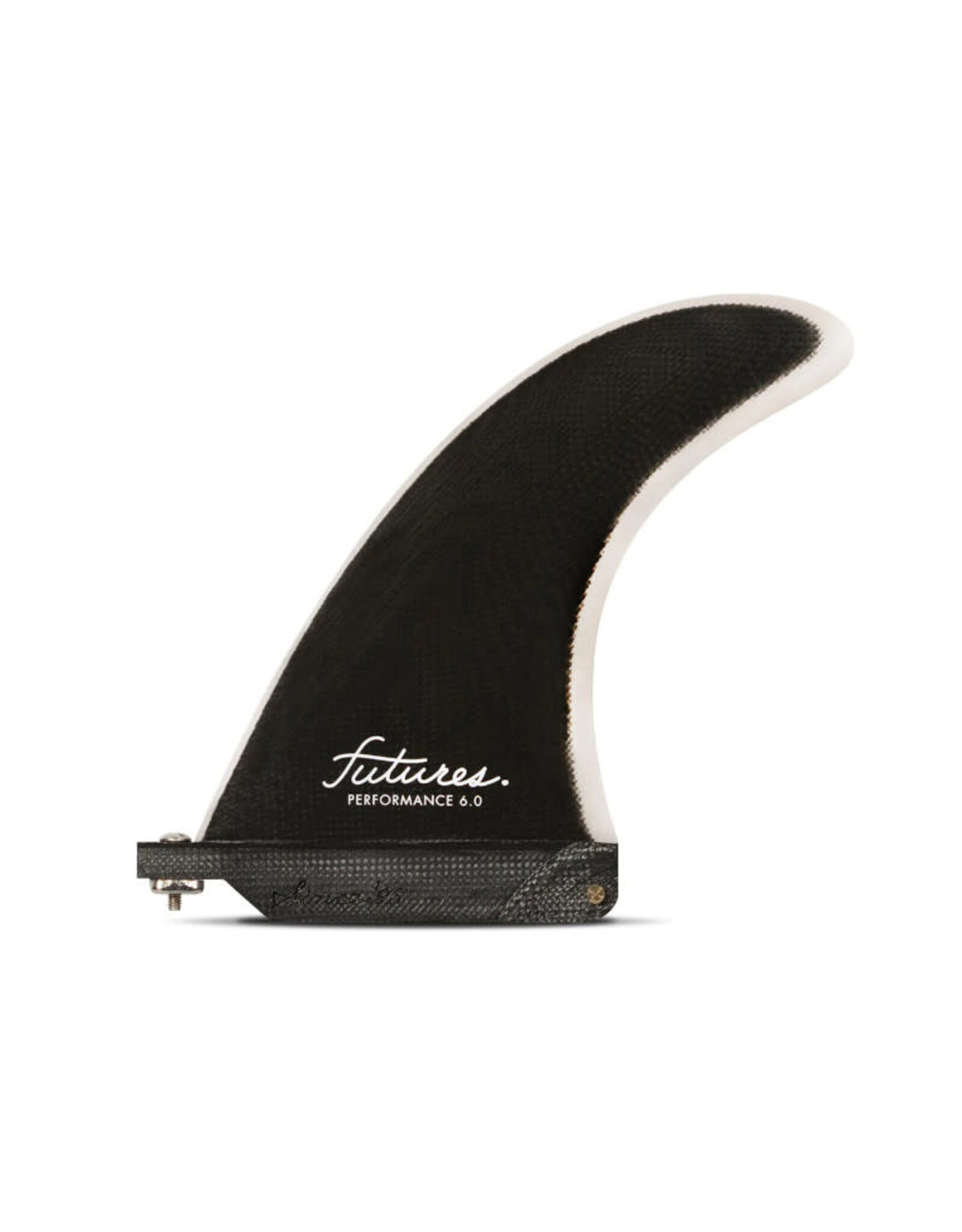 Futures Fins Futures 6" Longboard Fin Performance Fiberglass Solid Black / Grey