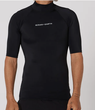 Ocean & earth Kids Script S/S Rash Shirt Black