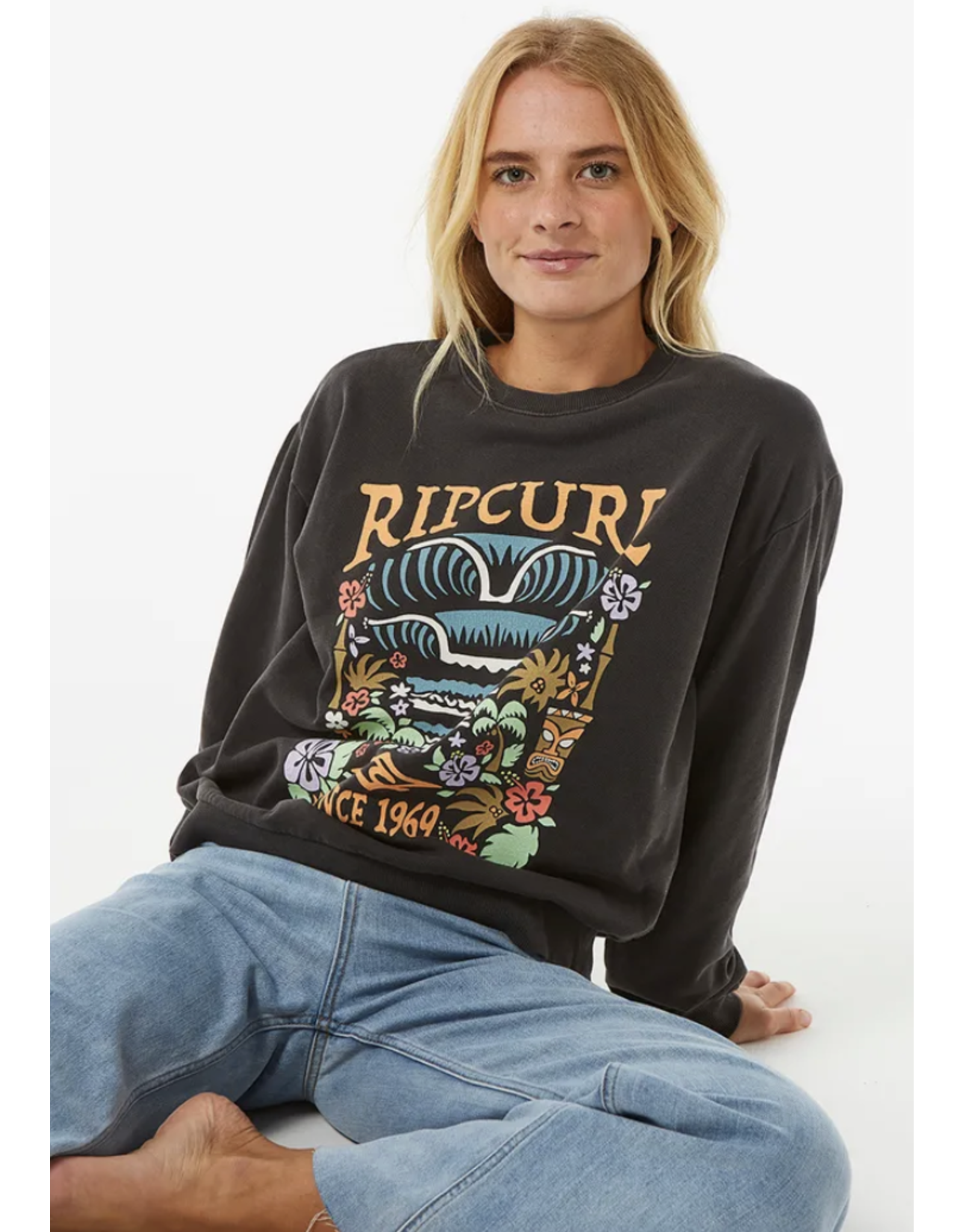 Rip Curl Rip Curl Tiki Tropic Relaxed Sweater Washed black