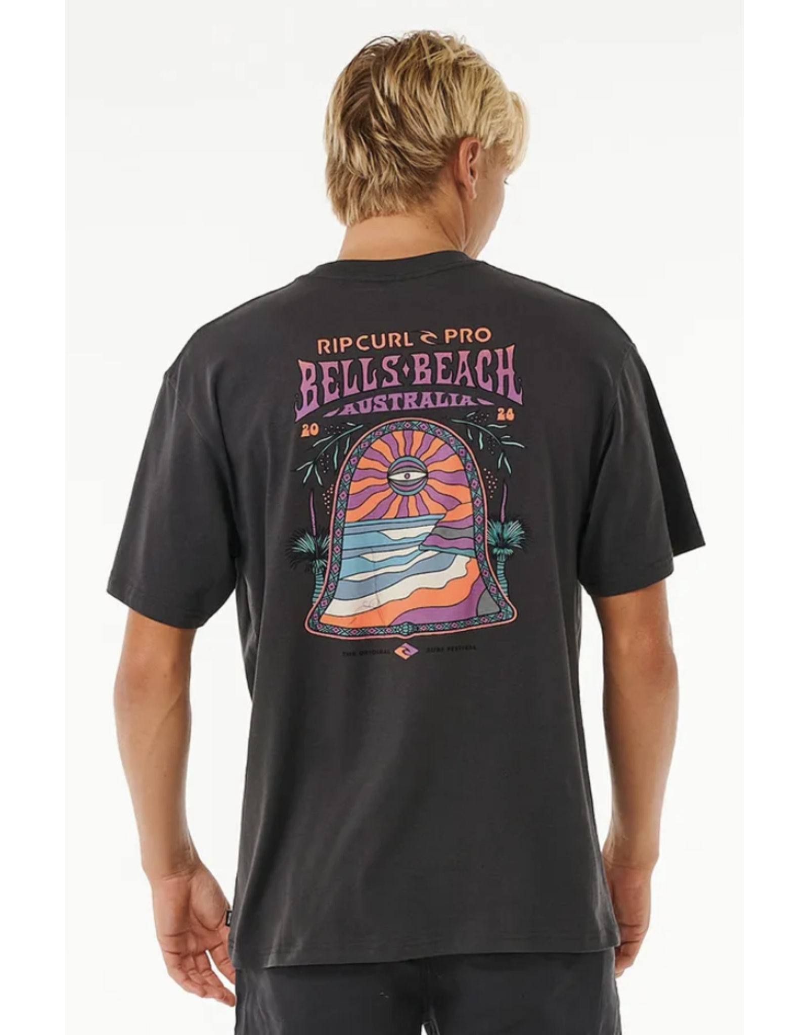 Rip Curl Rip Curl Pro Bells Beach 2024 Line Up T-shirt Washed Black