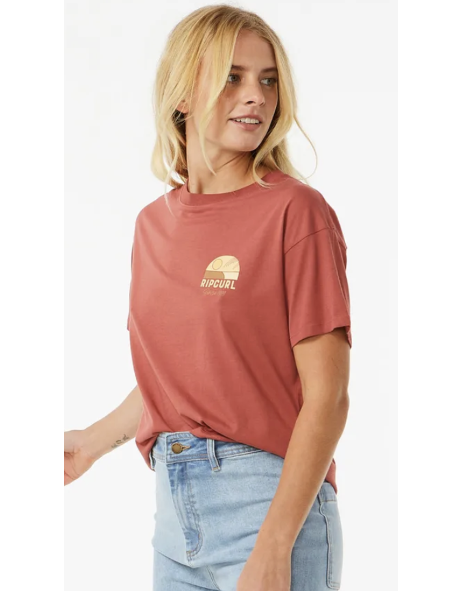 Rip Curl Rip Curl Line Up Relaxed T-shirt Maroon