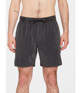 Volcom Lido Solid Center Trunk  Washed Black