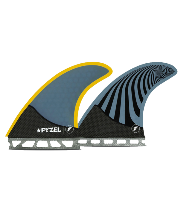 Futures Fins Futures Large Pyzel RTM Hex Blue / Yellow