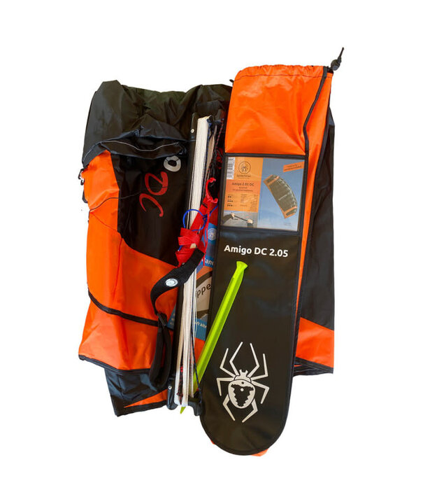 Spiderkites Spiderkites Amigo DC 2.05 + Bar, Compleet Kitesurf Trainer