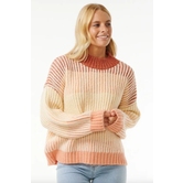 Rip Curl Soleil Rib Knit Crew Burnt Red