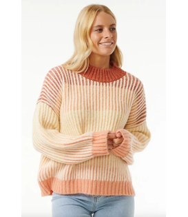 Rip Curl Soleil Rib Knit Crew Burnt Red