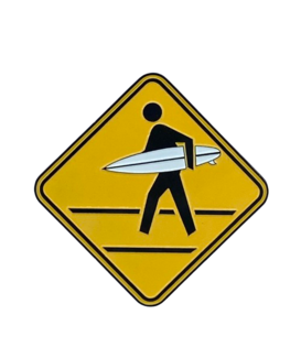 Magneet Road Sign Surf Xing