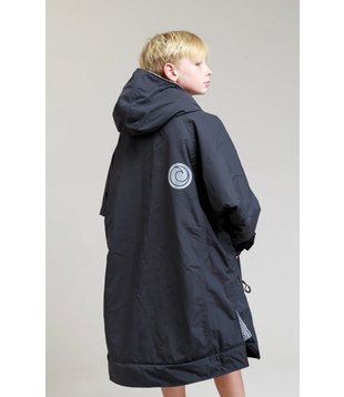 White Water Poncho Hardshell Black Kids