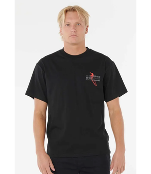 Rip Curl Eddie Would Go Retro Tee Black