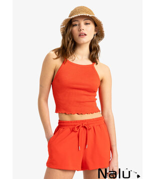 Roxy Surfing By Moonlight Elasticated Waist Shorts Poppy Red