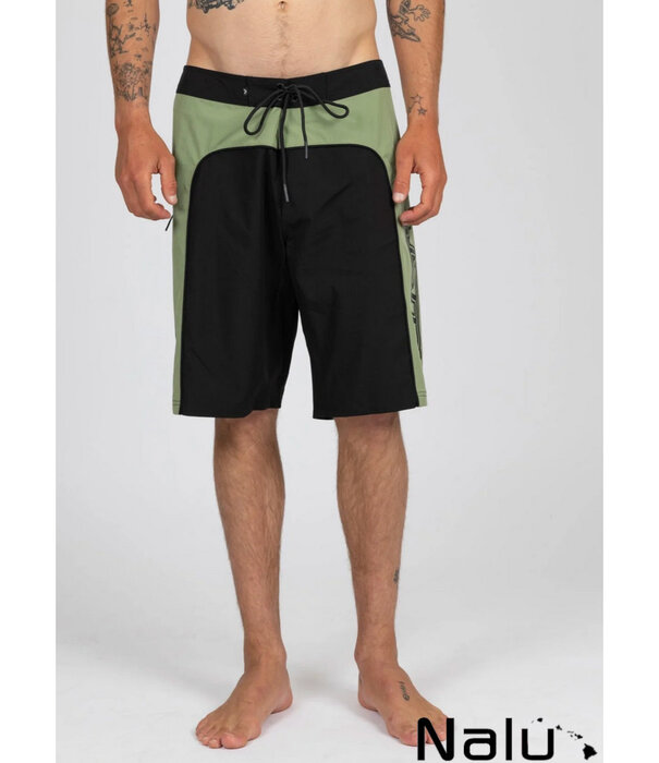 Rusty Rusty Pied Piper Boardshort Black Fatigue