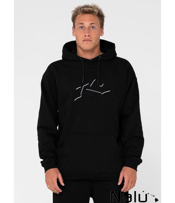 Rusty Rusty Shadow Relaxed Super Fleece Hoodie Black