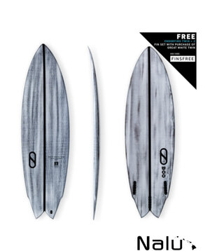 Firewire Slater 5'10" Great White Twin + Free Fins