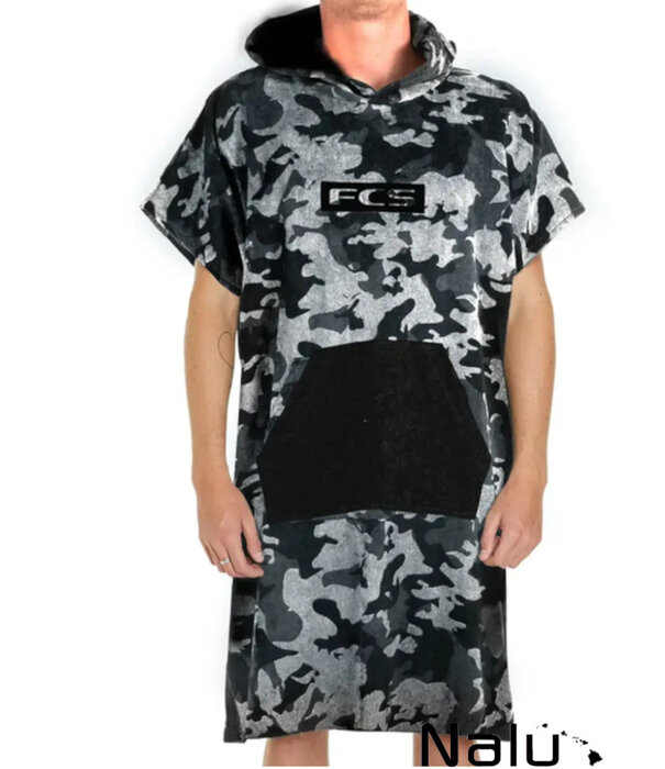 FCS Fins FCS Towel Poncho Grey Camo/Black