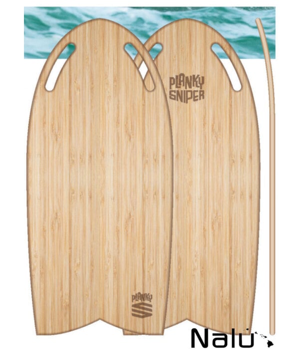 Sniper Bodyboards Sniper 43.5 Wooden Bodyboard Planky Bamboo