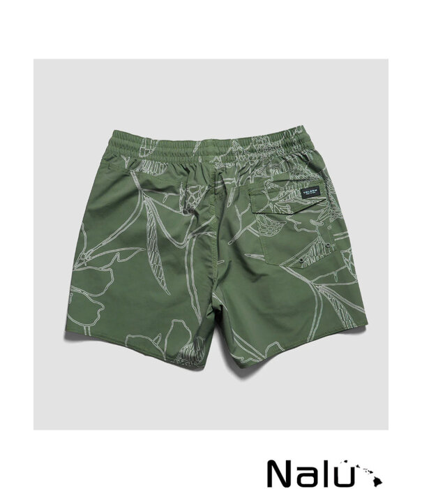 Volcom Volcom Lido Print Trunks 16" Olive