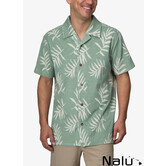 Reef Button Up Camp Shirt Kenji Terry Knit Almond Milk