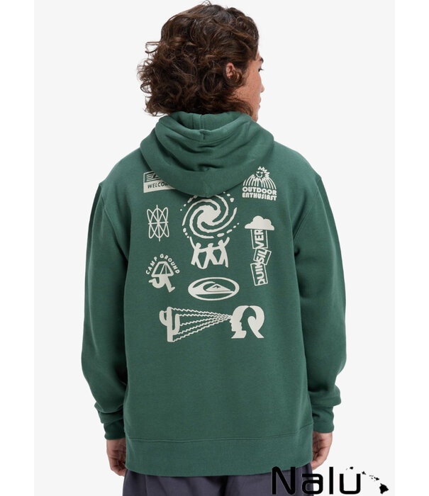 Quiksilver Quiksilver Salt Water Graphic Hoodie Trekking Green