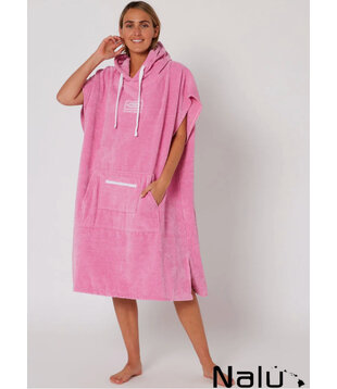 Ocean & Earth Hooded Poncho Pink