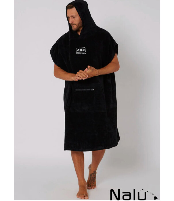 Ocean & Earth Ocean & Earth Hooded Poncho Black