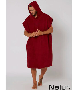 Ocean & Earth Hooded Poncho Blood Red