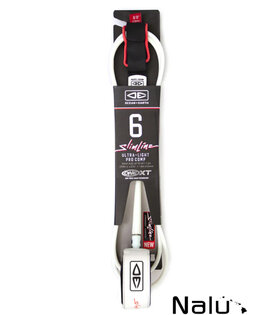Ocean & Earth 6'0" One XT Slim Line Lightweight Comp Leash White