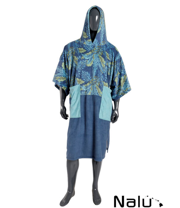 Madness MADNESS Change Robe Poncho Unisize Blue Leaf Duo
