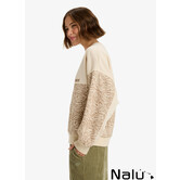 Roxy Gone Wild Block Fleece Parchment Animal Floral