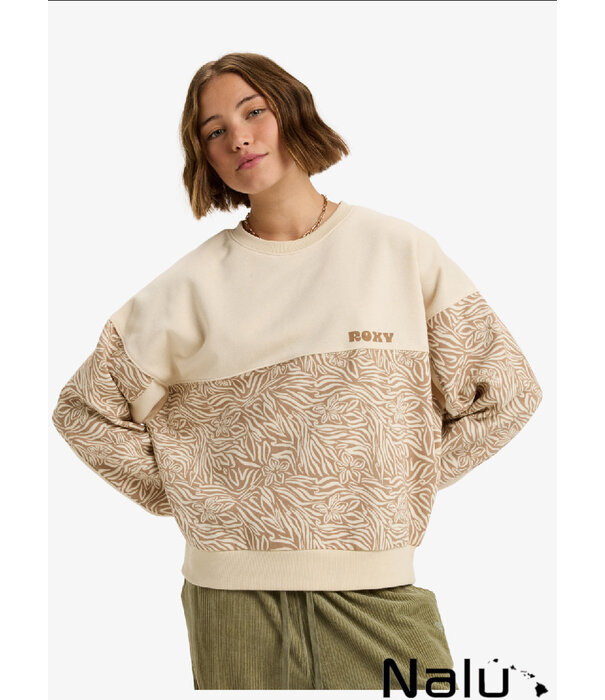 Roxy Roxy Gone Wild Block Fleece Parchment Animal Floral