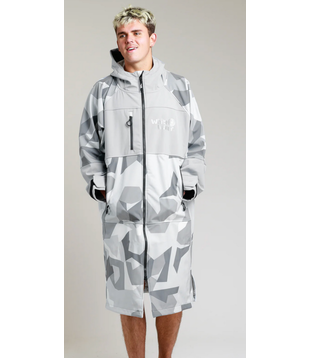 White Water Soft Shell Poncho Grey Camo