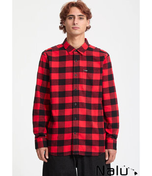 Volcom Caden Plaid Lifeguard Red