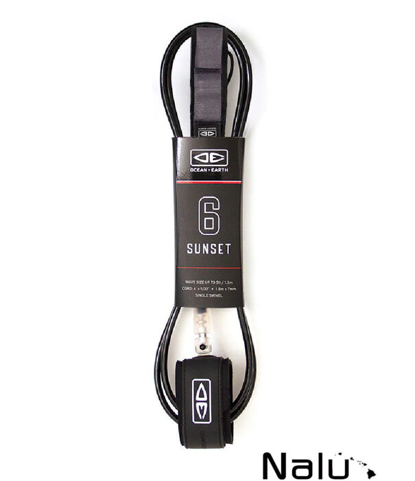 Ocean & Earth Ocean & Earth 6'0" Diamond Flex Sunset Black Leash