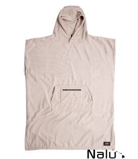 Ocean & Earth Lightweight Hooded Poncho Taupe