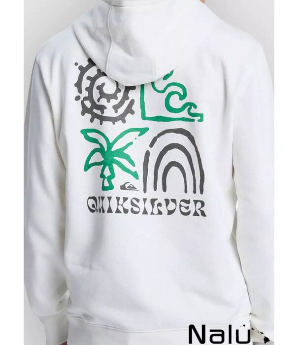 Quiksilver Quiksilver Screen Hoody Front & Back White