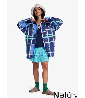 Roxy Over And Above Dutch Blue Plaid Fade