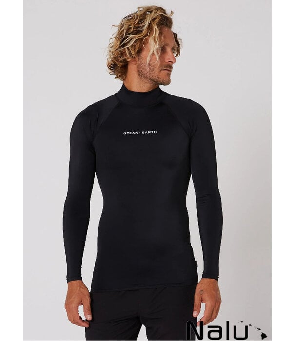 Ocean & Earth Ocean & Earth Mens Script L/S Rash Shirt Black
