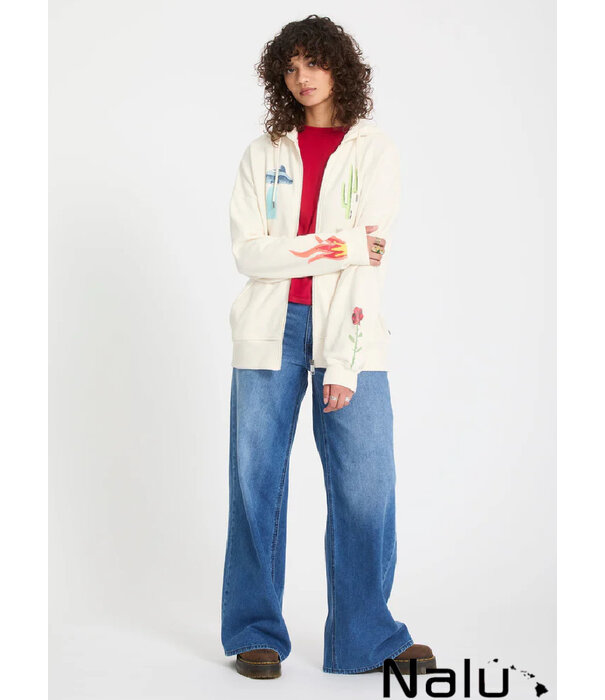 Volcom Volcom Mickey Mason Zip Up Hoodie Off White