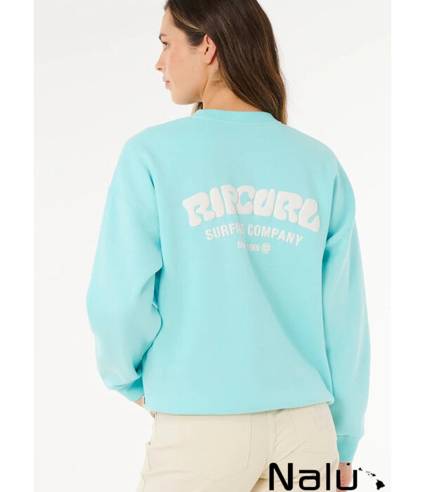 Rip Curl Rip Curl Surf Puff Inspired Crew Fleece Light Sea Blue