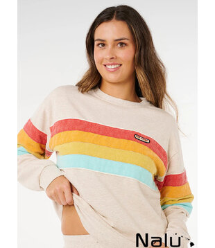Rip Curl Surf Revival Relaxed Crew Fleece Oatmeal
