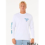 Rip Curl Fade Out Icon Long Sleeve Tee White