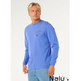 Rip Curl Fade Out Icon Long Sleeve Tee Blue Haze