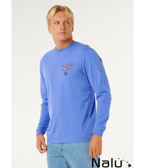 Rip Curl Rip Curl Fade Out Icon Long Sleeve Tee Blue Haze
